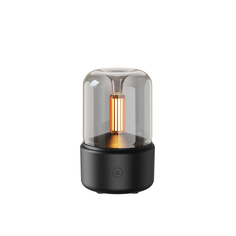 Atmosphere Light Humidifier Candlelight Aroma Diffuser Portable 120ml Electric USB Air Humidifier Cool Mist Maker Fogger 8-12 Hours With LED Night Light - Melegancy
