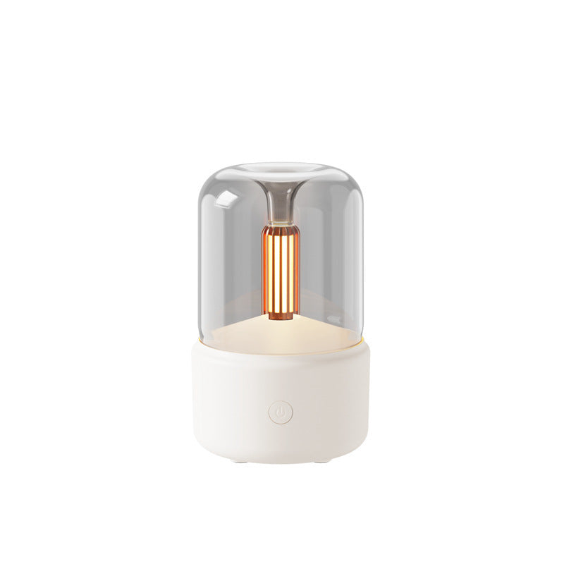 Atmosphere Light Humidifier Candlelight Aroma Diffuser Portable 120ml Electric USB Air Humidifier Cool Mist Maker Fogger 8-12 Hours With LED Night Light - Melegancy